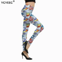 ygyeeg workout leggings high waist knitted fitness women breathable push up activewear feminina gym pants cartoon cat bottoms