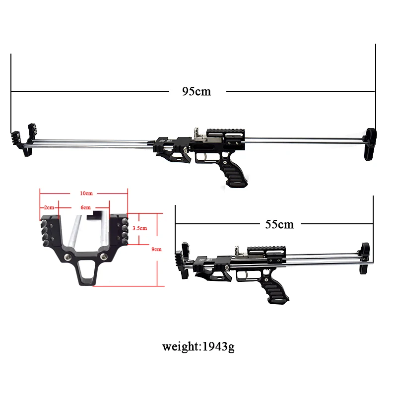 Upgraded Hunting Slingshot Powerful Catapult Mini Rifle Outdoor Shooting Steel Ball Fishing Bow Double Safety Device | Спорт и