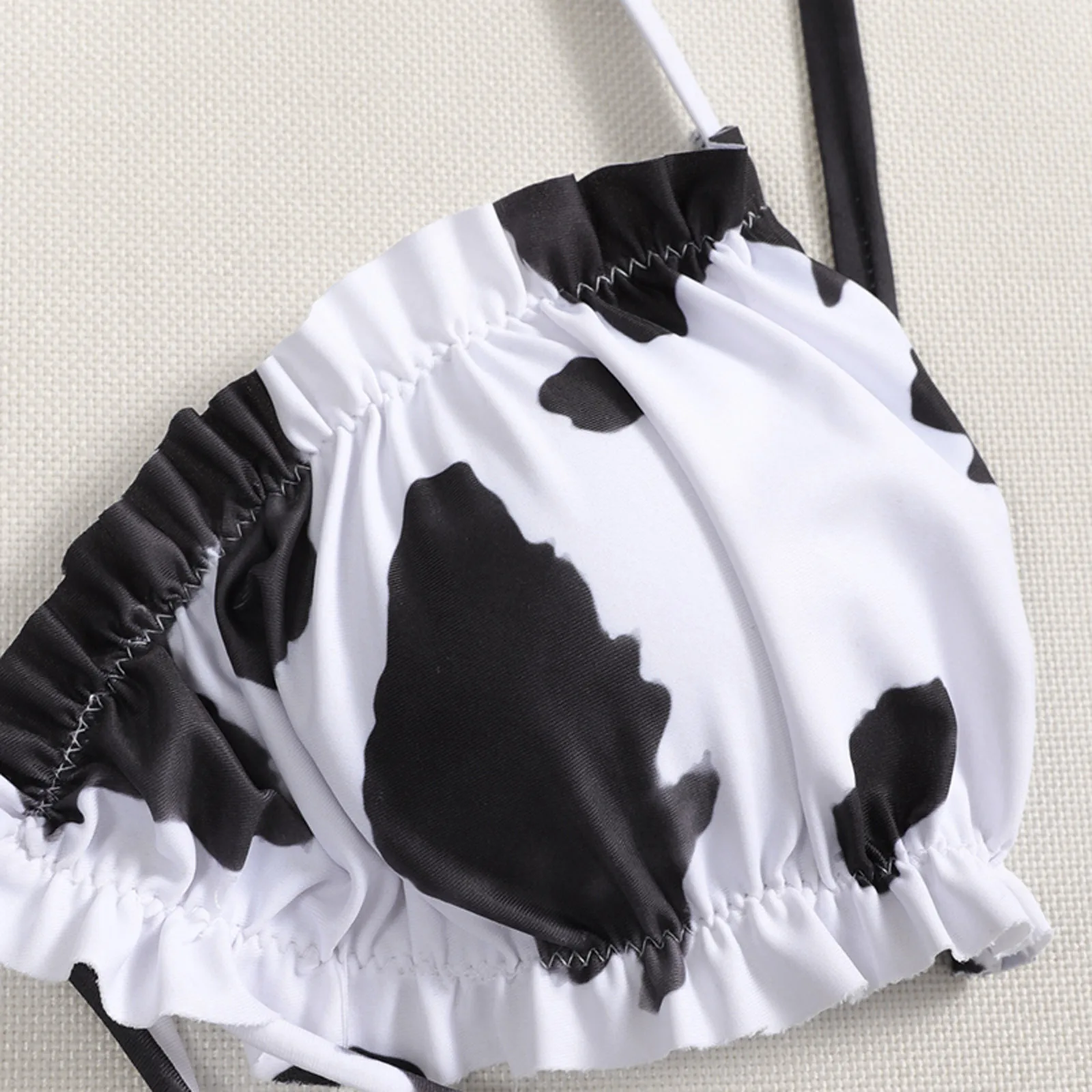 

New Bikini For Women Bandeau Bandage Swimming Suit Butterfly Leopard Printing Push-Up Brazilian Swimwear vestido de bao 1207