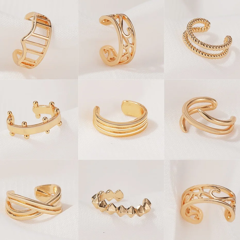 

Simple geometric couple ear bone clip U-shaped non-pierced earrings women's personality cold style neutral fashion jewelry