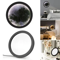 usb rechargeable vanity mirror with lamp wall mounted led mirror lamp moon shaped home interior decoration sana889
