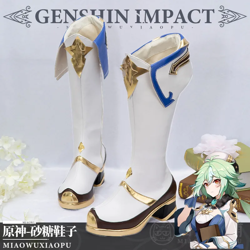 

Game Genshin Impact Sucrose Cosplay Shoes Halloween Party Fancy Boots women Halloween Party Carnival Role Play Prop Boots