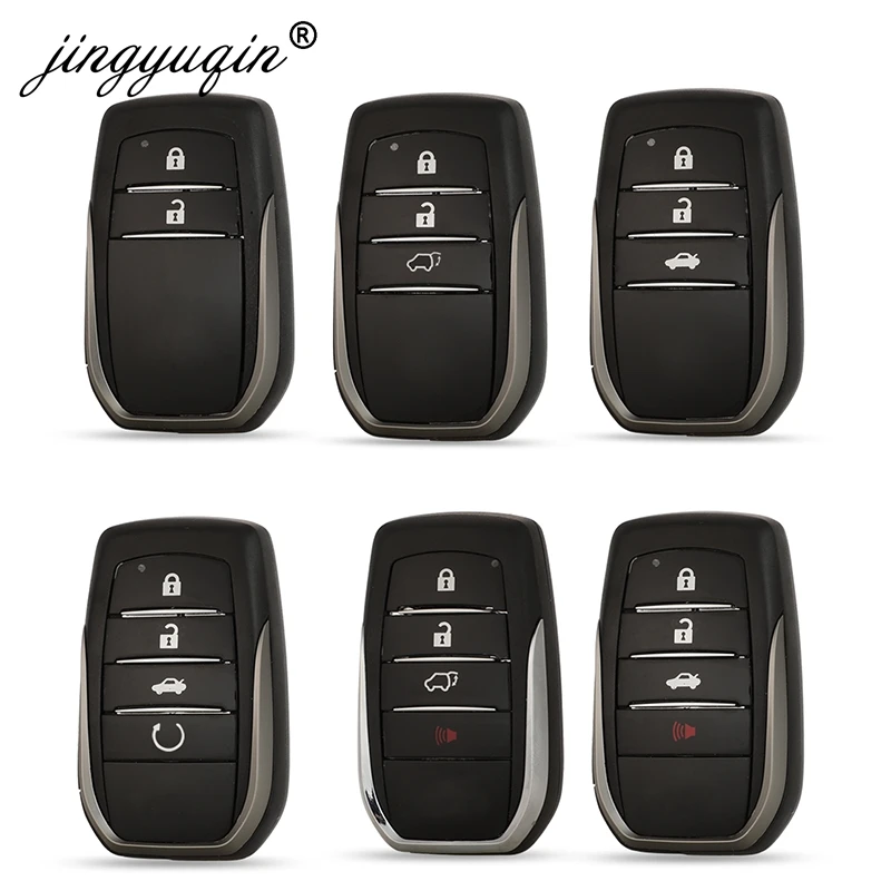 Jinyuqin 2/3/4 кнопки дистанционного ключа брелок корпус для Toyota фортунер Прадо Camry Rav4