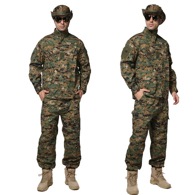 Camouflage set9 10 видов цветов военная форма ACU спецназ тактическая Мужская армейская Militar Soldier Боевая Высококачественная камуфляжная одежда комплект со штанами - Цвет: Camouflage set9