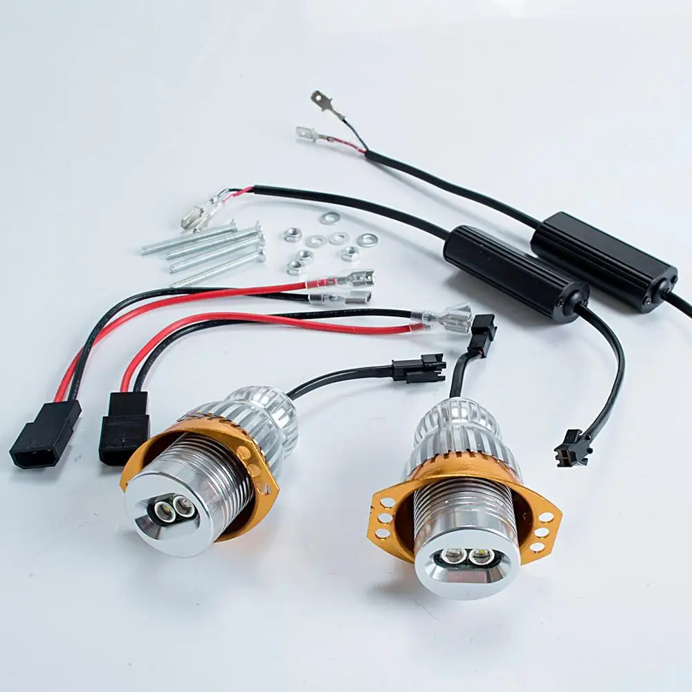 Автомобильные светодиодные габаритные огни глаза ангела супер белые 2*10 Вт 20 для