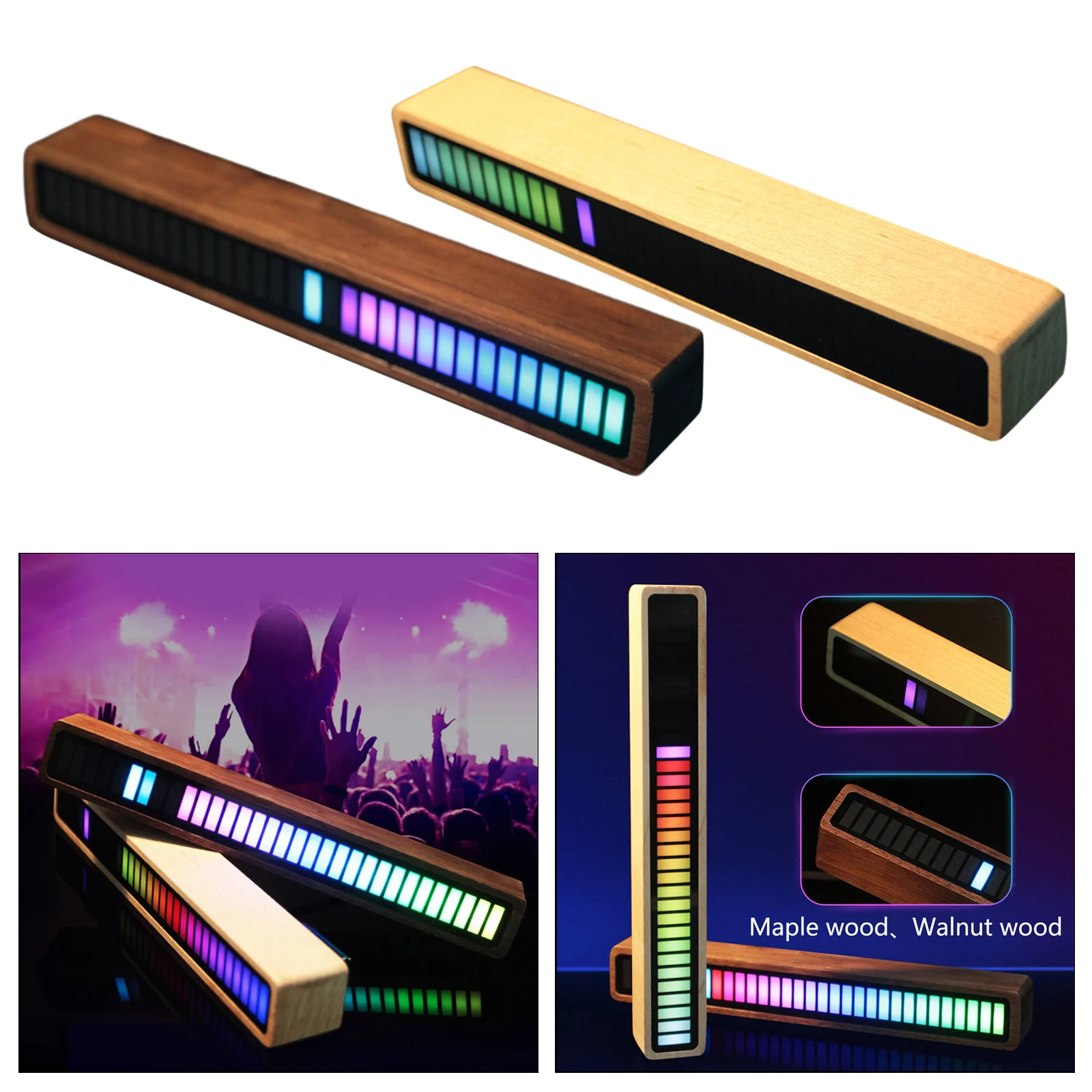 

Control Voice-Activated Rhythm Strip Car Party Bar RGB Tube LED Light Lamp