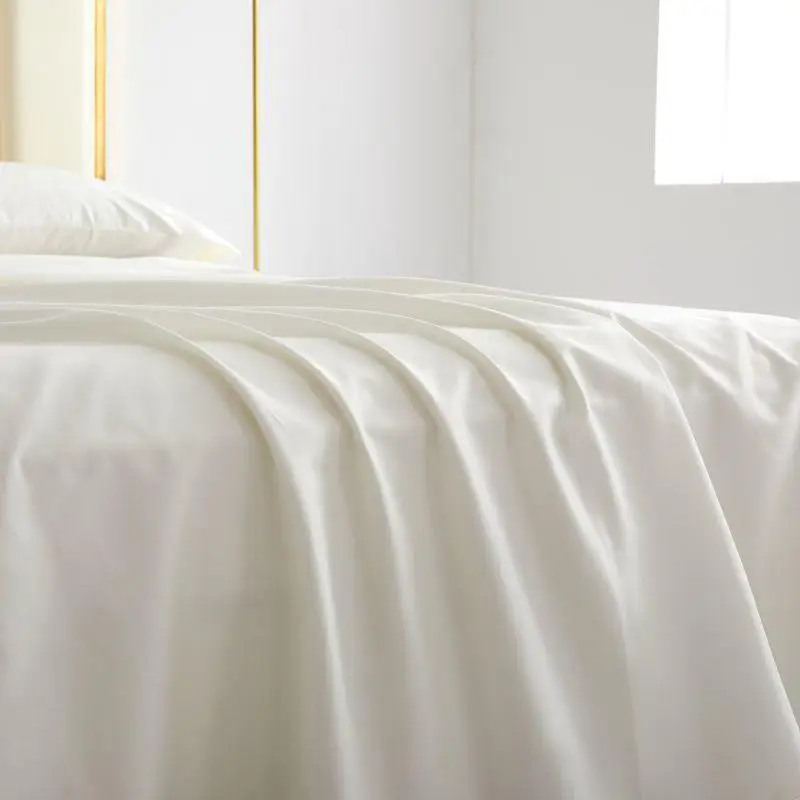 100% Египетский хлопок одноцветная гостиничная домашняя простыня мягкий белый