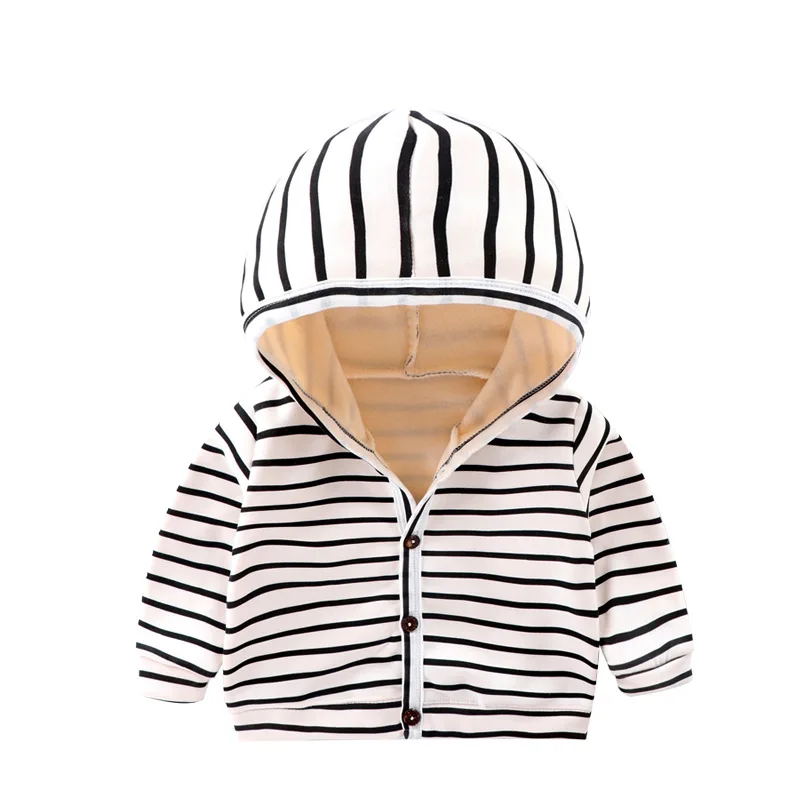 Fall winter newborn baby clothes for boys girls casual sports hooded outerwear clothing outfits velvet warm jackets coats |