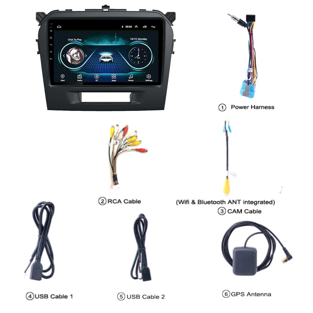 

Eastereggs for Suzuki Vitara 2015-2019 9 Inch 2 Din Android 8.1 Car Multimedia player Car Radio GPS Navigation BT WIFI