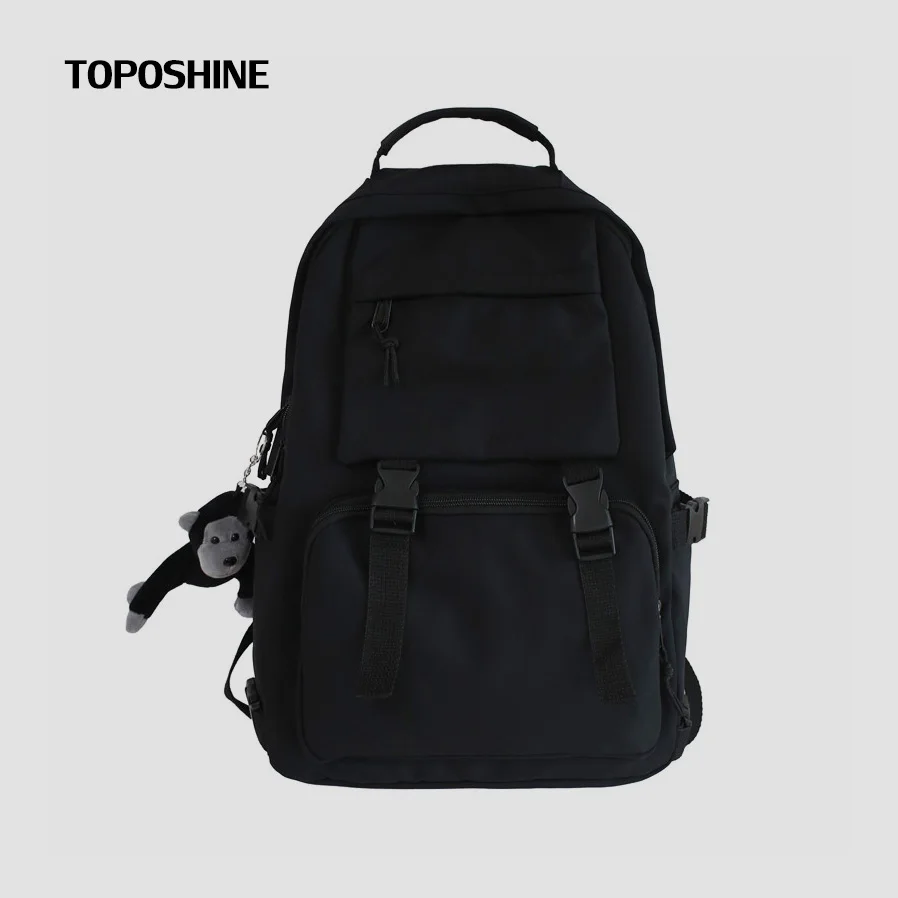 Однотонные нейлоновые рюкзаки для девочек дорожный рюкзак на плечо с Обезьянами