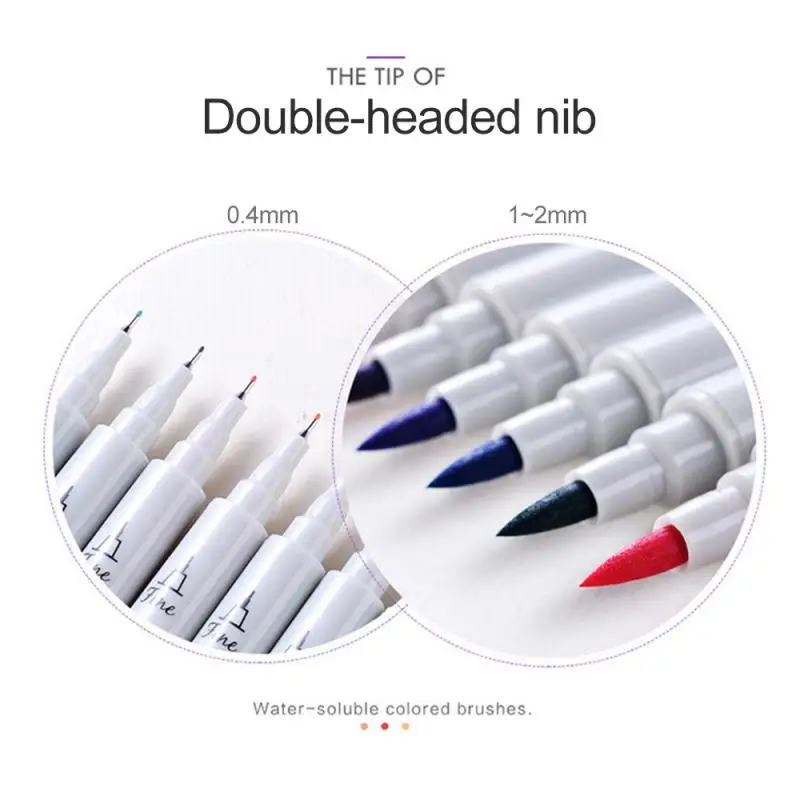 

Double Head Highlighters Art Marker Highlighter Pens Pastel Markers Watercolor Fluorescent Pen Drawing Auto-Vanishing Pen