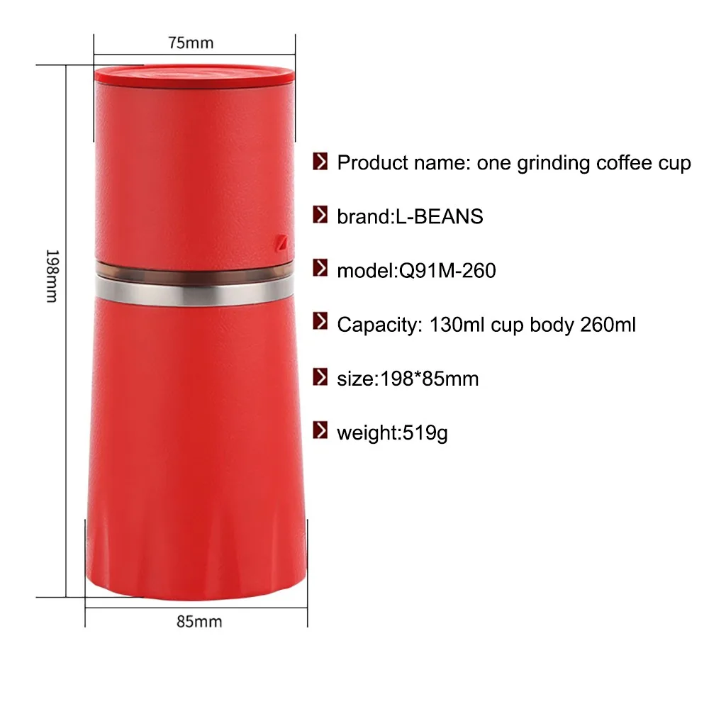 

Coffee Grinding Cup Hand Grinders Travel Grinder Cup One-piece Portable Foldable Hand Punch Multi-function Coffee Machine