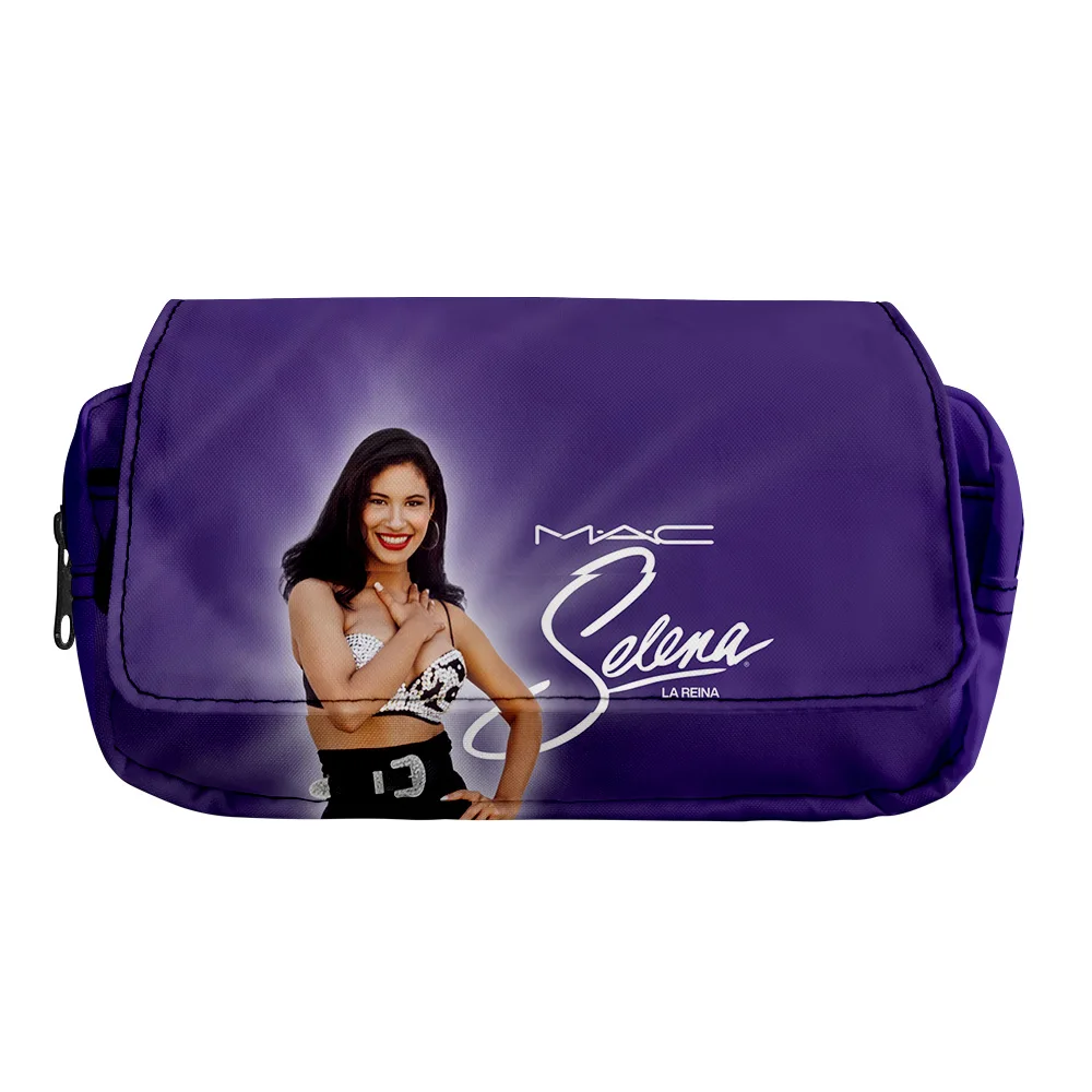 

2021 Женская двухслойная сумка для хранения с 3D принтом Selena quint illa, женская сумка, Детская сумка для карандашей и канцелярских принадлежностей