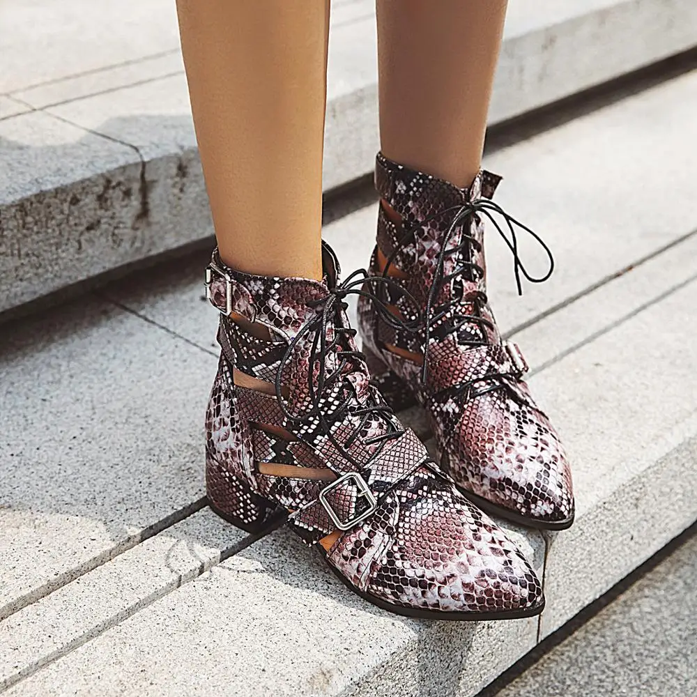 B2-11 Размеры 33-46 женские уличные ботильоны размера плюс ботинки с острым носком на