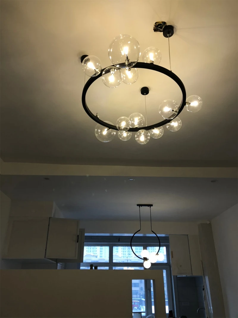 Подвесной светильник s черный светодиодный современная кухня остров длинный