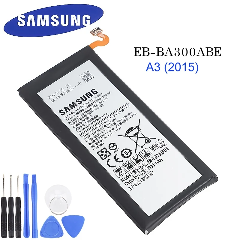 Оригинальный запасной аккумулятор для телефона Samsung Galaxy A3 A300 оригинальный 1900