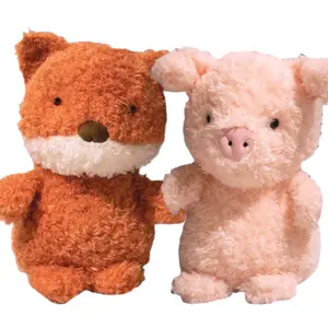 Пушистые волосы чучела Мультфильм Животные коротко стриженый Лисий розового цвета с рисунком Собака, для разделывания свиньи, утки курица игрушки милый ребенок игрушка Hug плюшки одеяло с рукавами Плюшевые игрушки куклы игрушки для детей