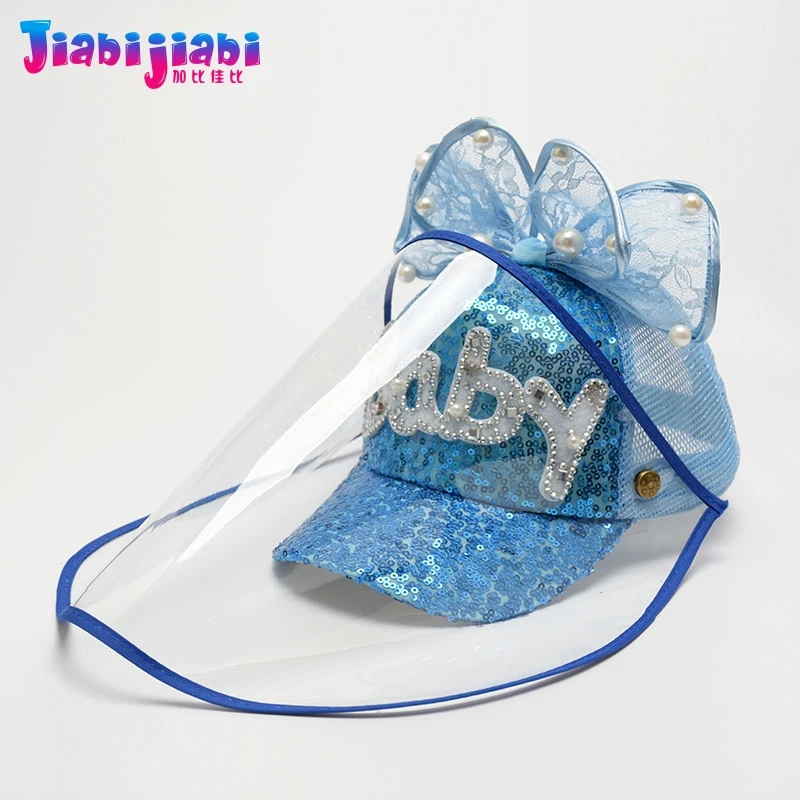 Летняя детская шапка маска для защиты лица от вирусов защита пятен прозрачная