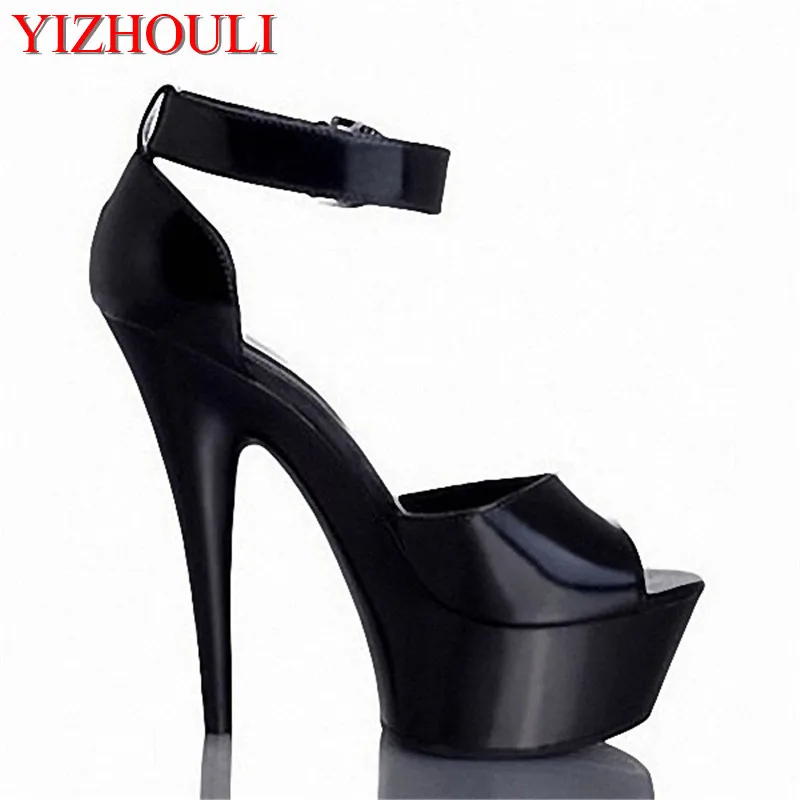 Foot strap style 15cm high sandals banquet stage pole dancing performance/star model shoes | Спорт и развлечения