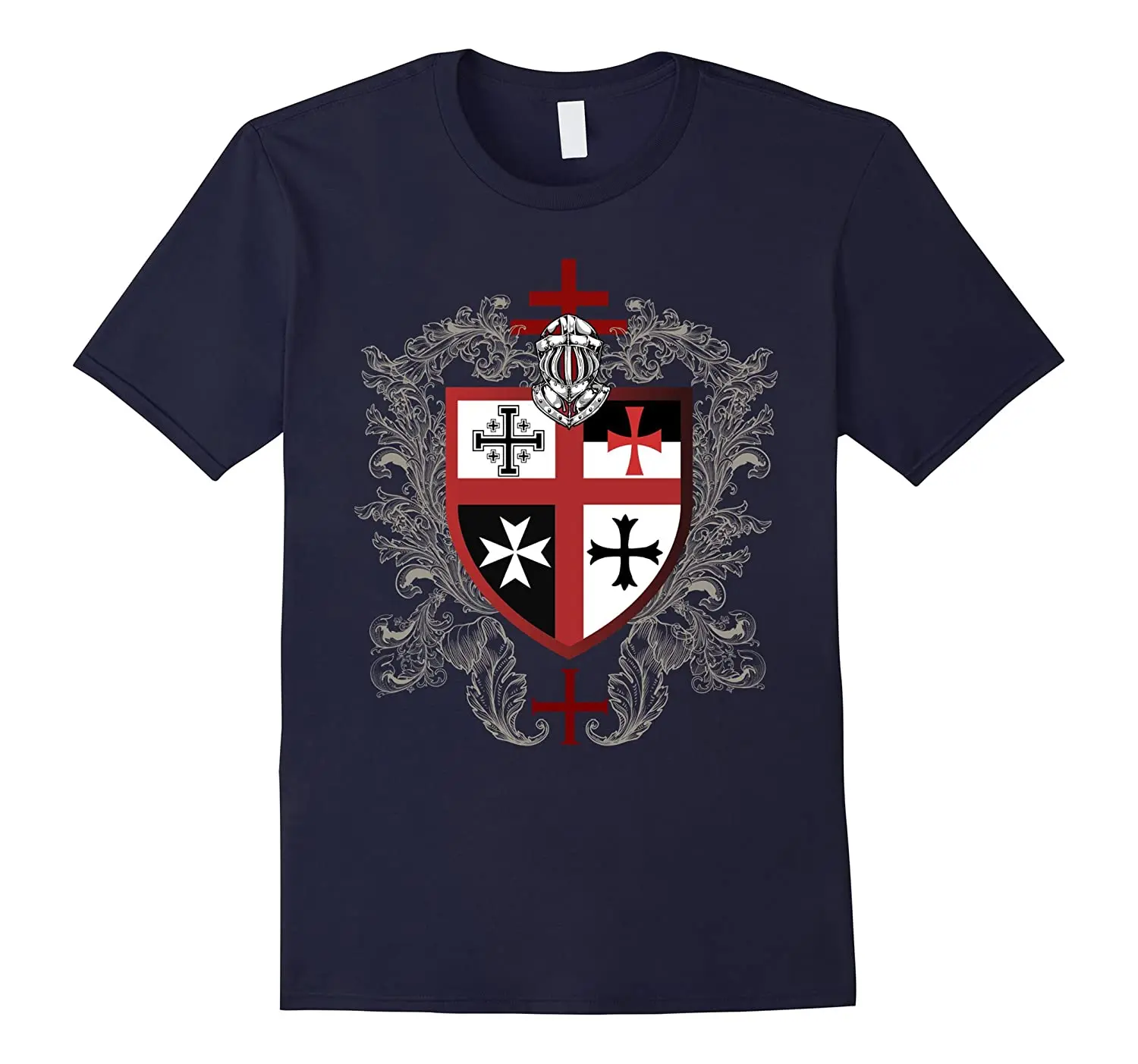 

The Knights Templar Armor Middle Ages Emblem Symbol T-Shirt Summer Cotton Short Sleeve O-Neck Men's T Shirt New S-3XL