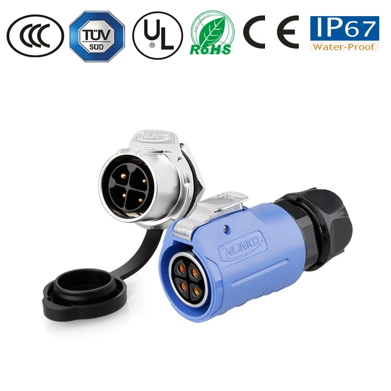 IP67 4pin водонепроницаемый разъем M20 Электроника Монитор ТВ кабель