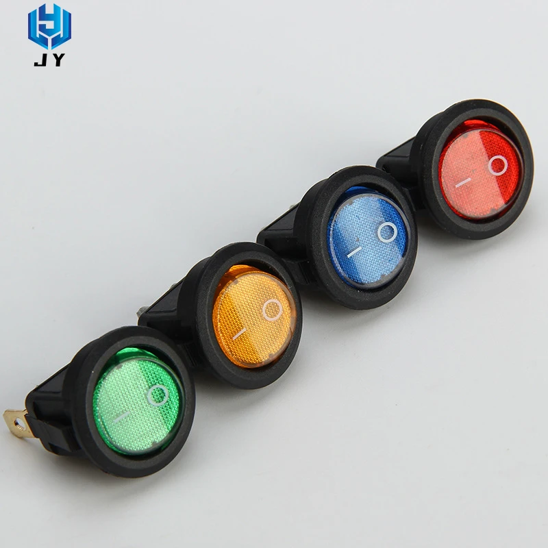 1 шт. Круглая Плоская лодка кулисный переключатель 2-контактный 2-скоростной KCD1-105