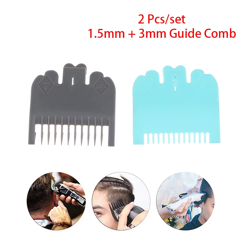 

2PCS Cutting Guide Comb Hairdressing Tool Set l Limit Comb Set Compatible With Electric Hair Clipper