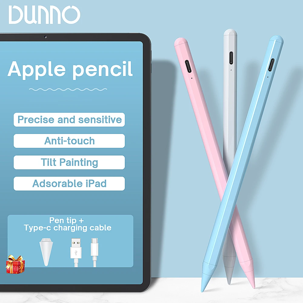 

For iPad Pencil with Palm Rejection Tilt,Stylus Pen for Apple Pencil 1 2 iPad Pen Pro 11 12.9 Air 4 10.9 7th 8th 9th 10.2 mini 6