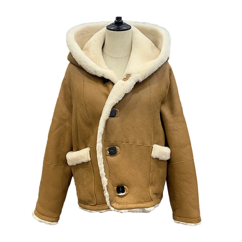 Фото 2021 зимние пальто из натуральной кожи женские двухсторонние куртки натурального