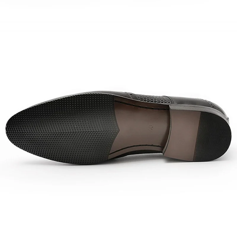 

Elegant Genuine Leather Man Formal Dress Wingtip Brogues Shoes Pointed Toe Laces Handmade Men's Derby Oxfords For Bridal HS126