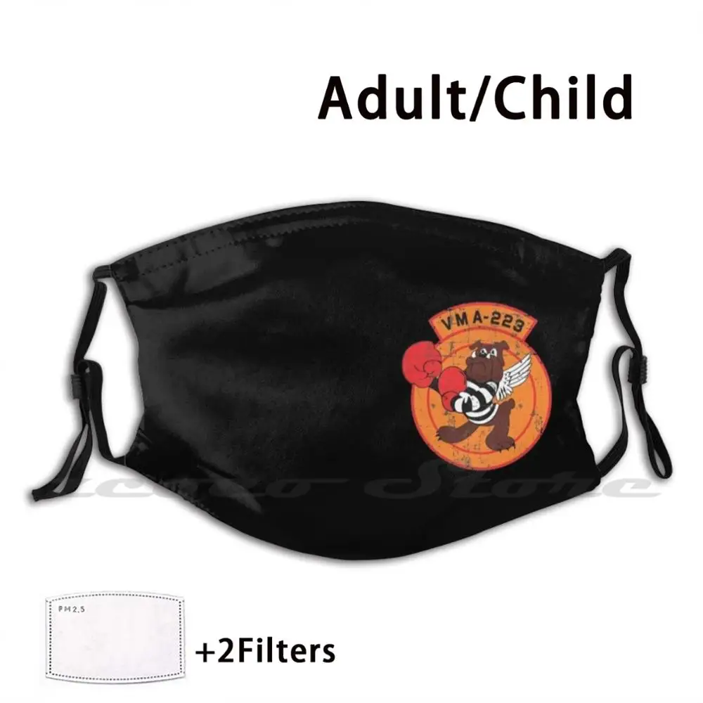 

Vma-223 морская атака эскадрилья-гранж стиль маска ткань многоразовая печать Фильтр моющийся Pzd Pzd501 морской боевой эскадрон