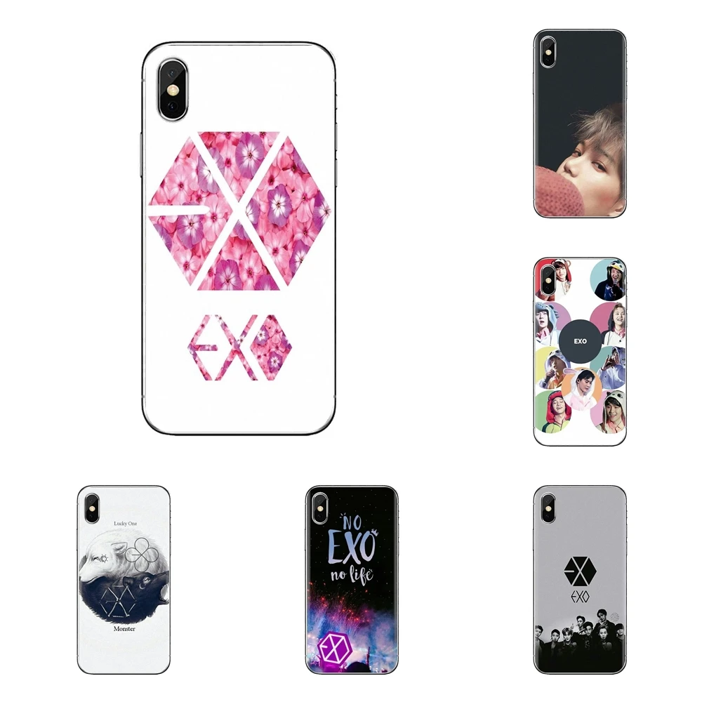 EXO band k-pop kpop Soft Transparent Cases Covers For LG G3 G4 Mini G5 G6 G7 Q6 Q7 Q8 Q9 V10 V20 V30 X Power 2 3 K10 K4 K8 2017 |