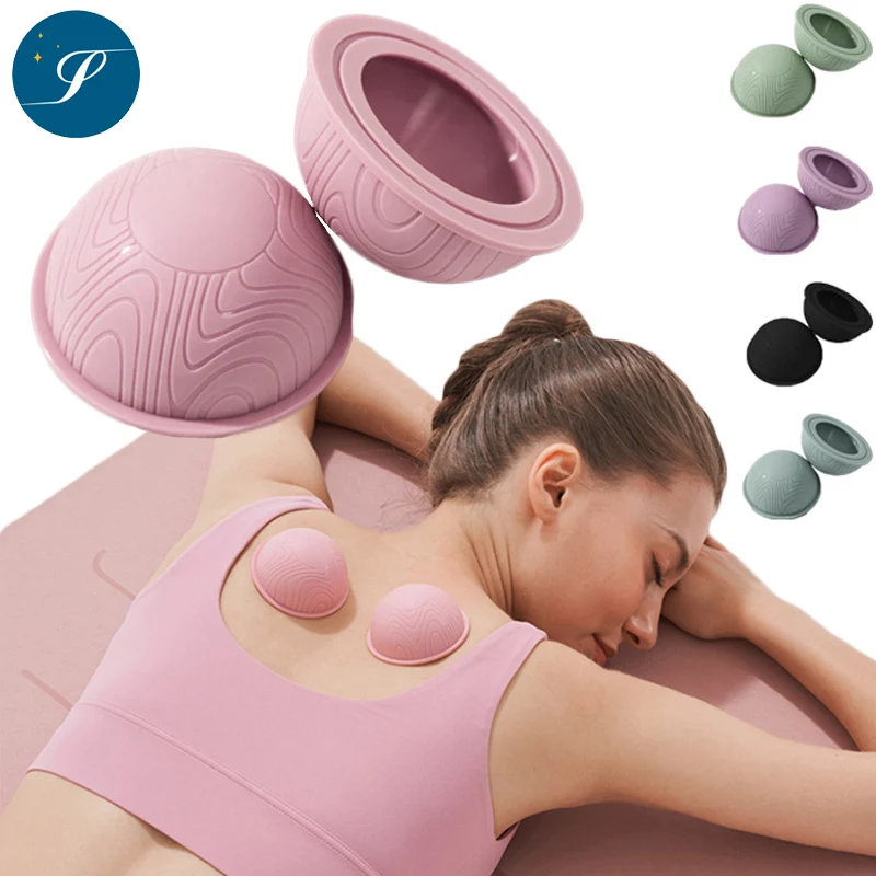 

Массажный мяч для йоги, релаксация мышц, облегчение боли в мышцах, Портативный Массажный мяч, силиконовая антицеллюлитная чашка, вакуумные ...