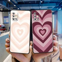 love brown heart aesthetic for samsung galaxy a72 a71 a52 a51 a91 a81 a32 a22 a21 a01 a02 4g 5g soft black phone case cover
