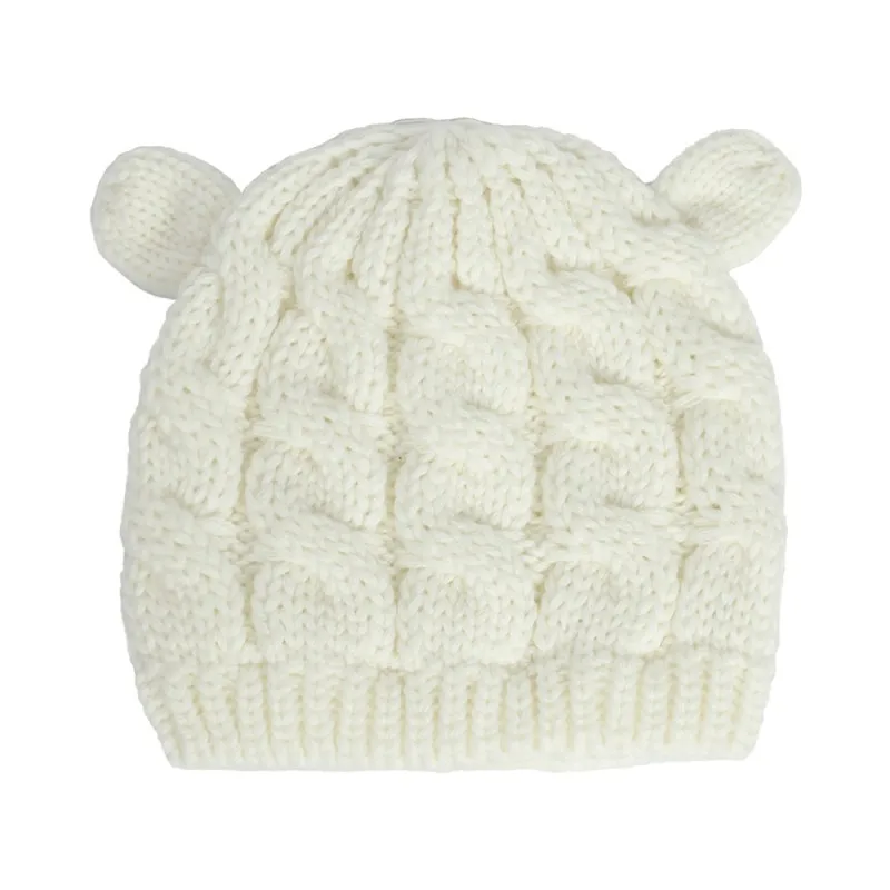 Gorro de punto con orejas para beb&eacute;, gorro c&aacute;lido para beb&eacute;, gorros para beb&eacute;-3