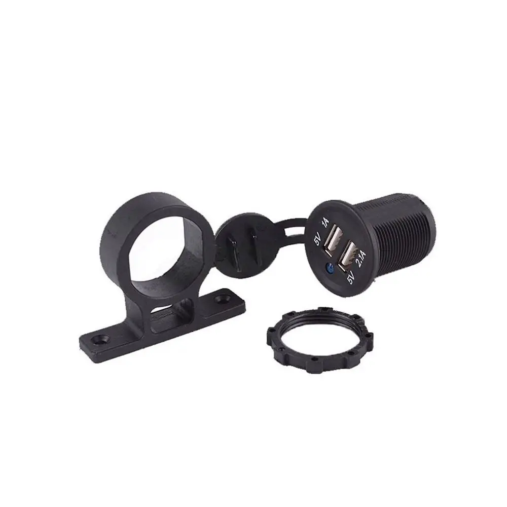 Универсальное синее зарядное устройство с двумя USB-портами и фиксированным