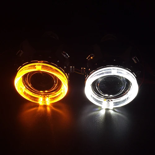 W-Switchback-Y RONAN Bi Xenon HID проектор фары объектив использовать H1 светодиодный оптический глаза белый switchback желтый для автомобильного стайлинга фар модернизации H4 H7 - Цвет: W-Switchback-Y