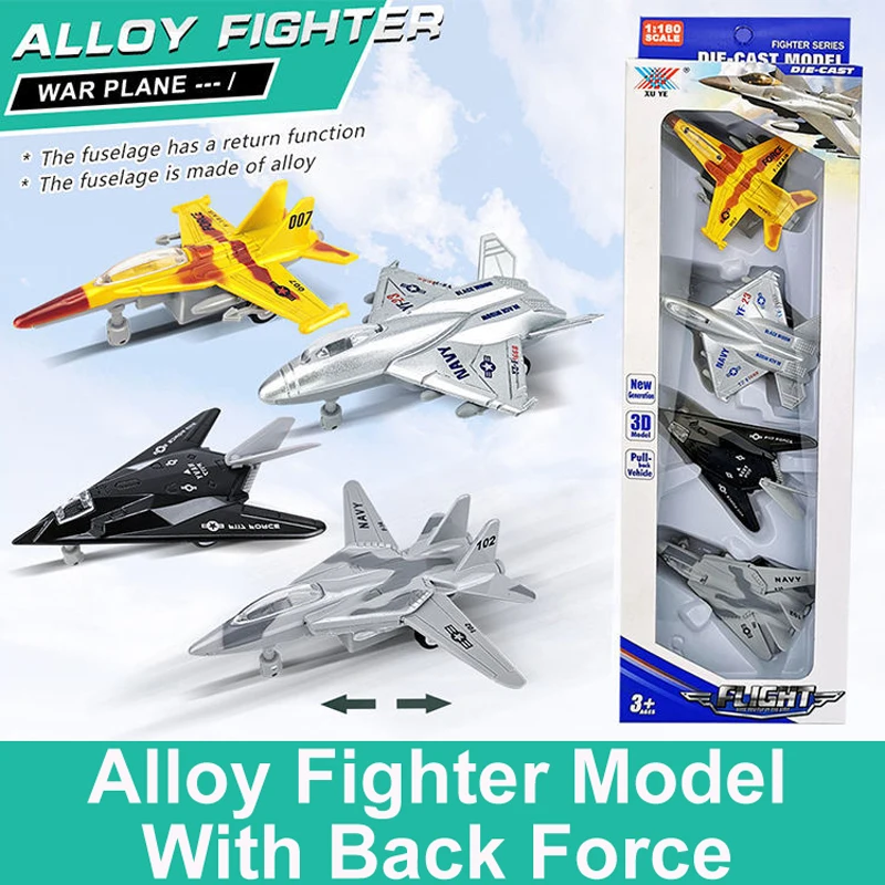 Алмаз Милитари Файтер Модель F16 F23 F117 F14 Детские игрушки Самолет Тянуть Назад Симуляция Детский подарок на день рождения.