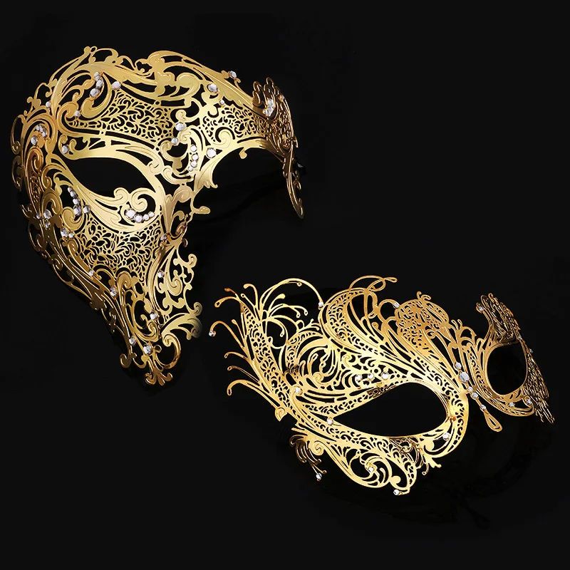 

Luxury Crown Venetian Metal Wedding Masquerade Mask Dance Cosplay Costume Party Mask BM88