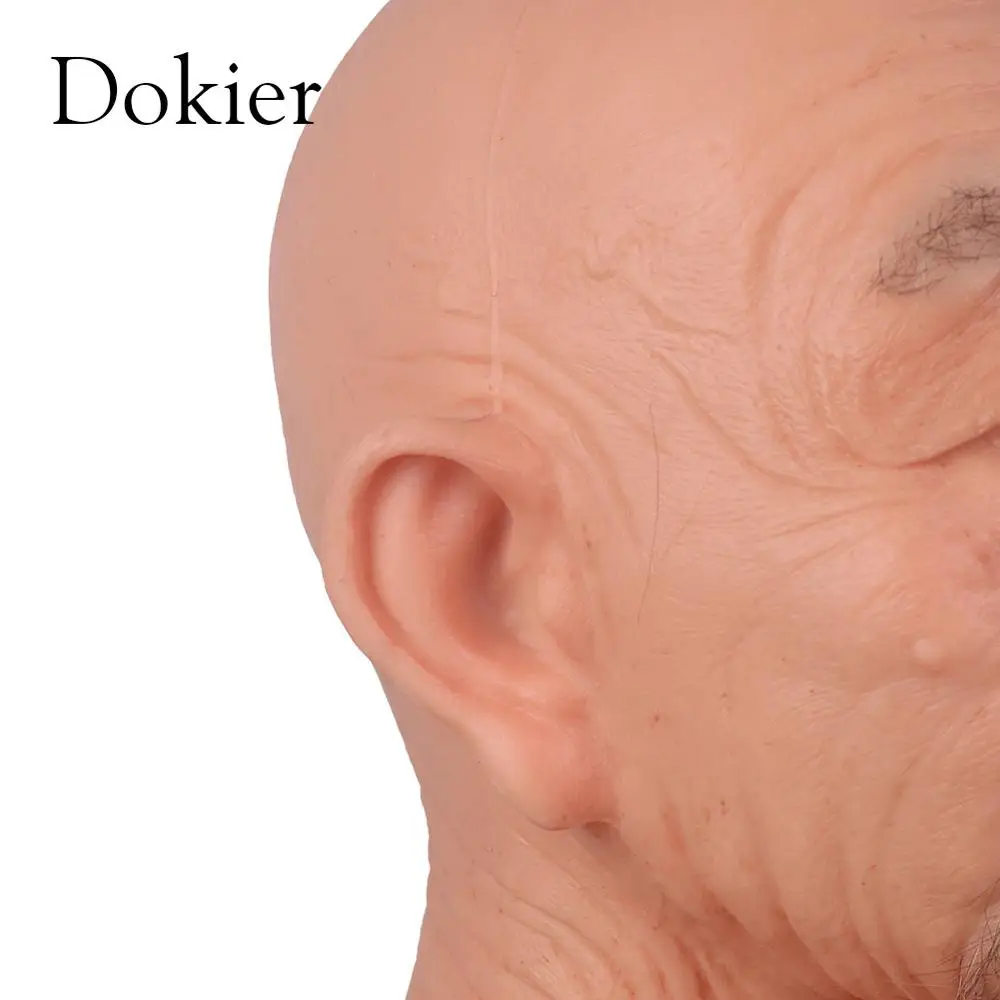 Dokier Силиконовые Реалистичные реквизиты на полное лицо мужские Фетиш настоящая