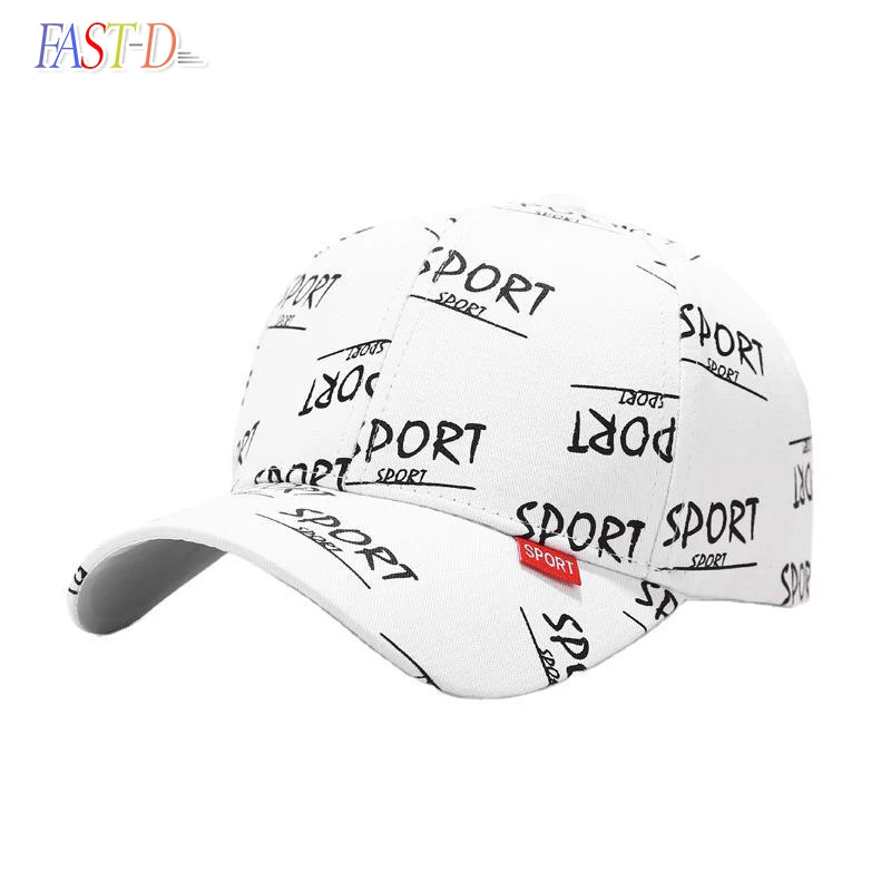 

2021 Trendy Letter Print Baseball Cap For Men Women Navy Red Snapback Face Cap Streetwear Young Style Hip Hop Kpop Hat Casquette