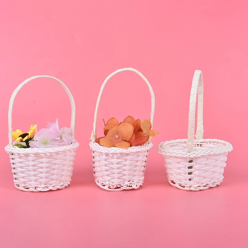 

1pc basket kitchen organizer storage baskets Laundry basket rattan Flower pot garden pots and planters Toy Organizer Desk Decor