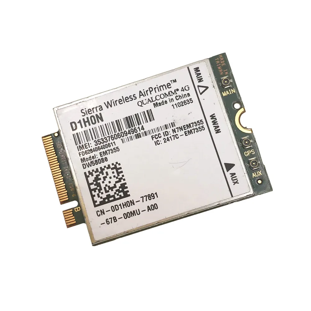 EM7355 DW5808e LTE/EVDO/HSPA + 42 Мбит/с NGFF 4G для Dell Venue 11 Pro Latitude 14 12 AirPrime|3G модемы| - Цена: 925,35 руб.