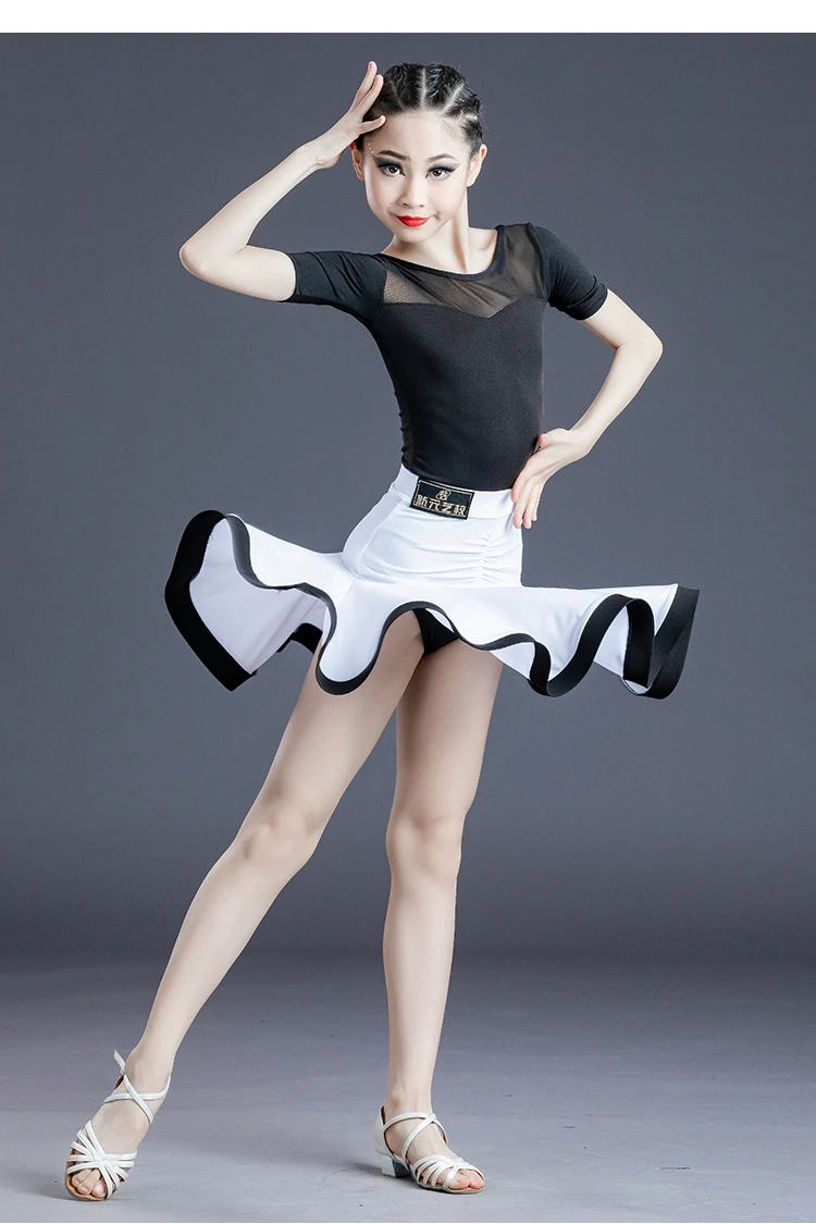 Детское платье для латиноамериканских танцев одежда выступлений