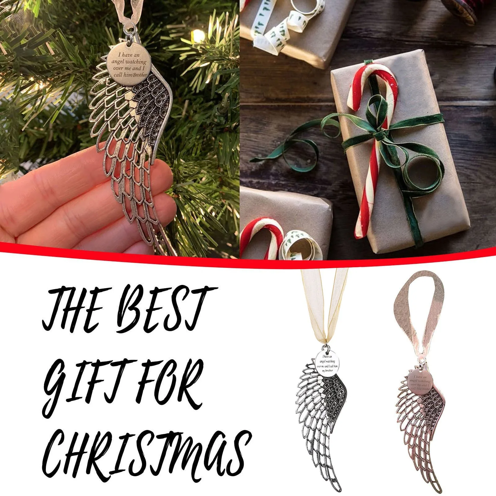 

Крылья ангела, рождественские украшения, украшения для вечеринки, украшения для семейного праздника, подвесной знак, памятные украшения