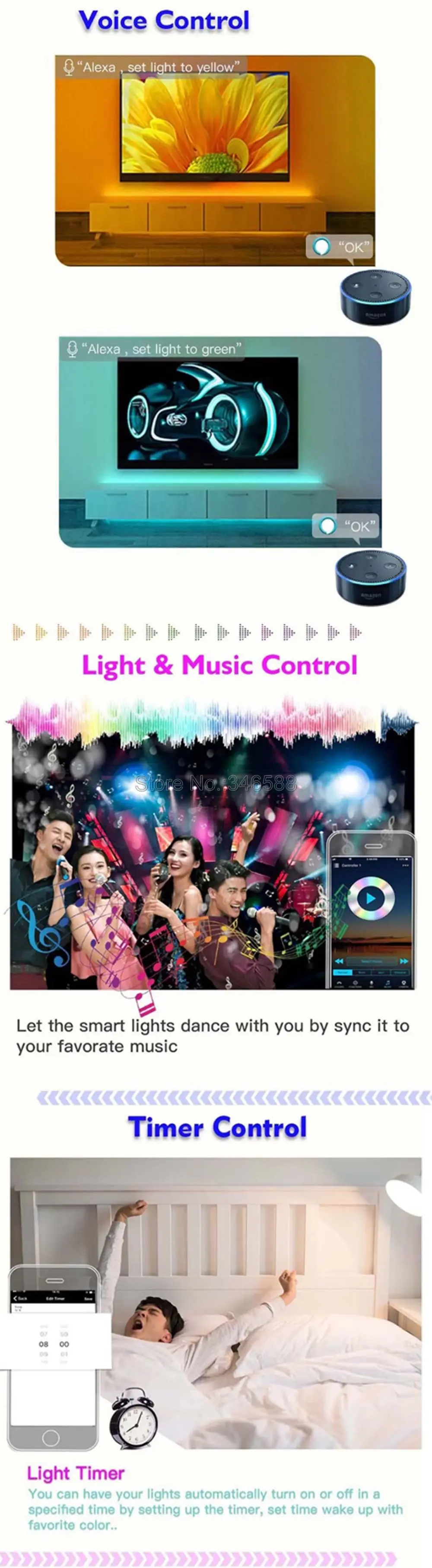 Мини WiFi контроллер Magic Home WiFi RGB светодиодный контроллер DC5-28V приложение управление Alexa Google Home Голосовое управление для RGB светодиодной ленты