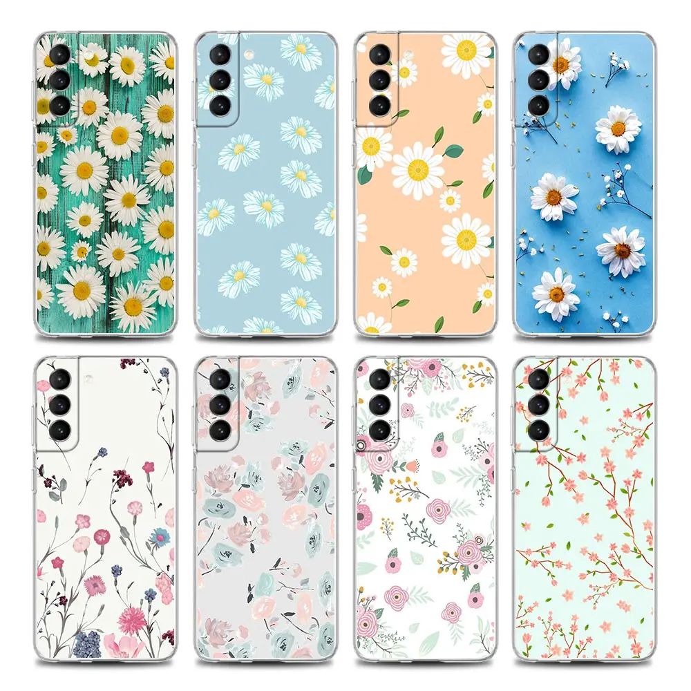 

Luxury Fashion Flower Clear Phone Case for Samsung S9 S10 4G S10e Plus S20 S21 Plus Ultra FE 5G M51 M31 S M21 Soft Silicon