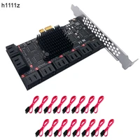 chi a mining riser pcie sata expansion card pci express 1x to 16 port sata 3 0 6gb controller adapter for pc computer with cable