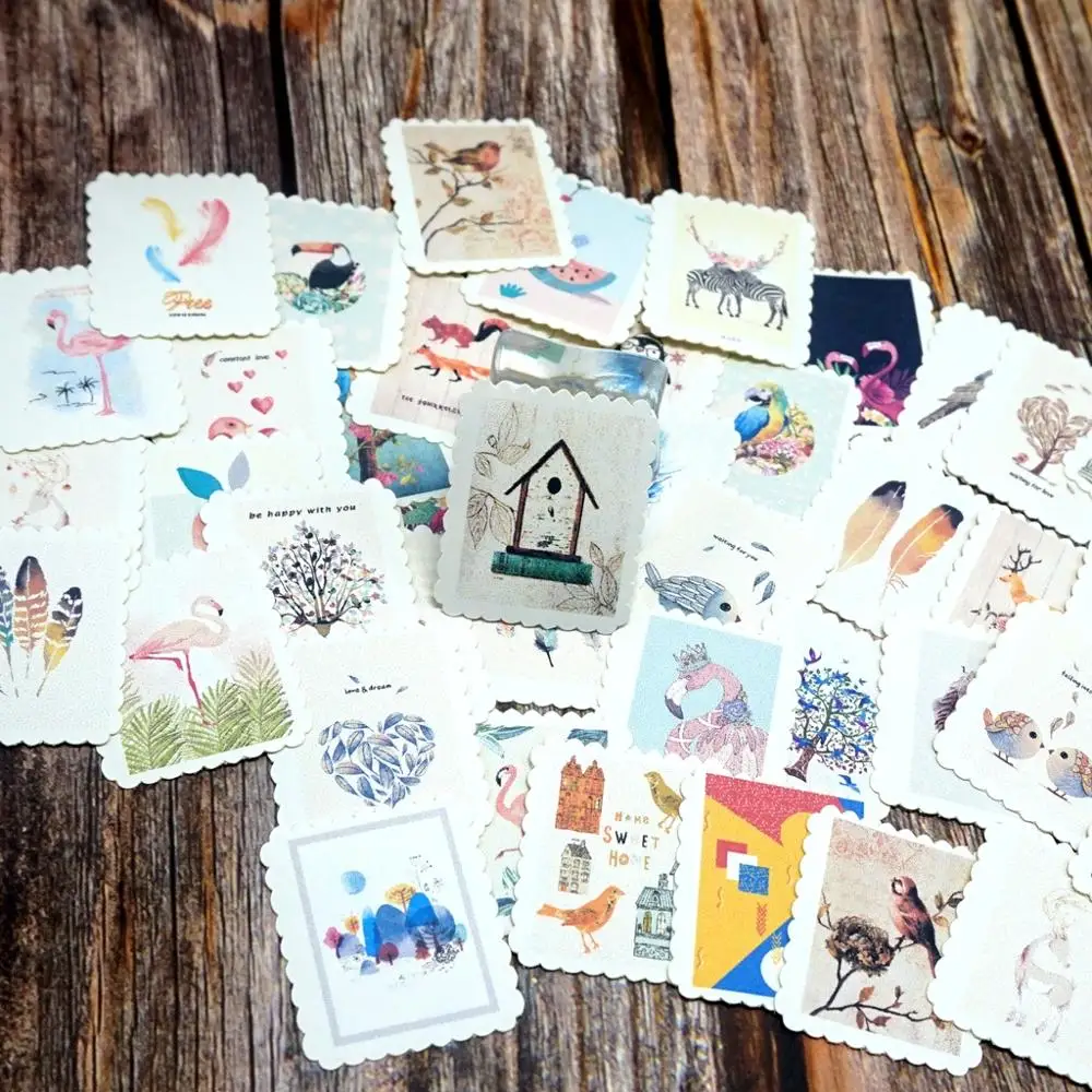 42 шт. милые животные водонепроницаемые наклейки сделай сам дневник декоративные