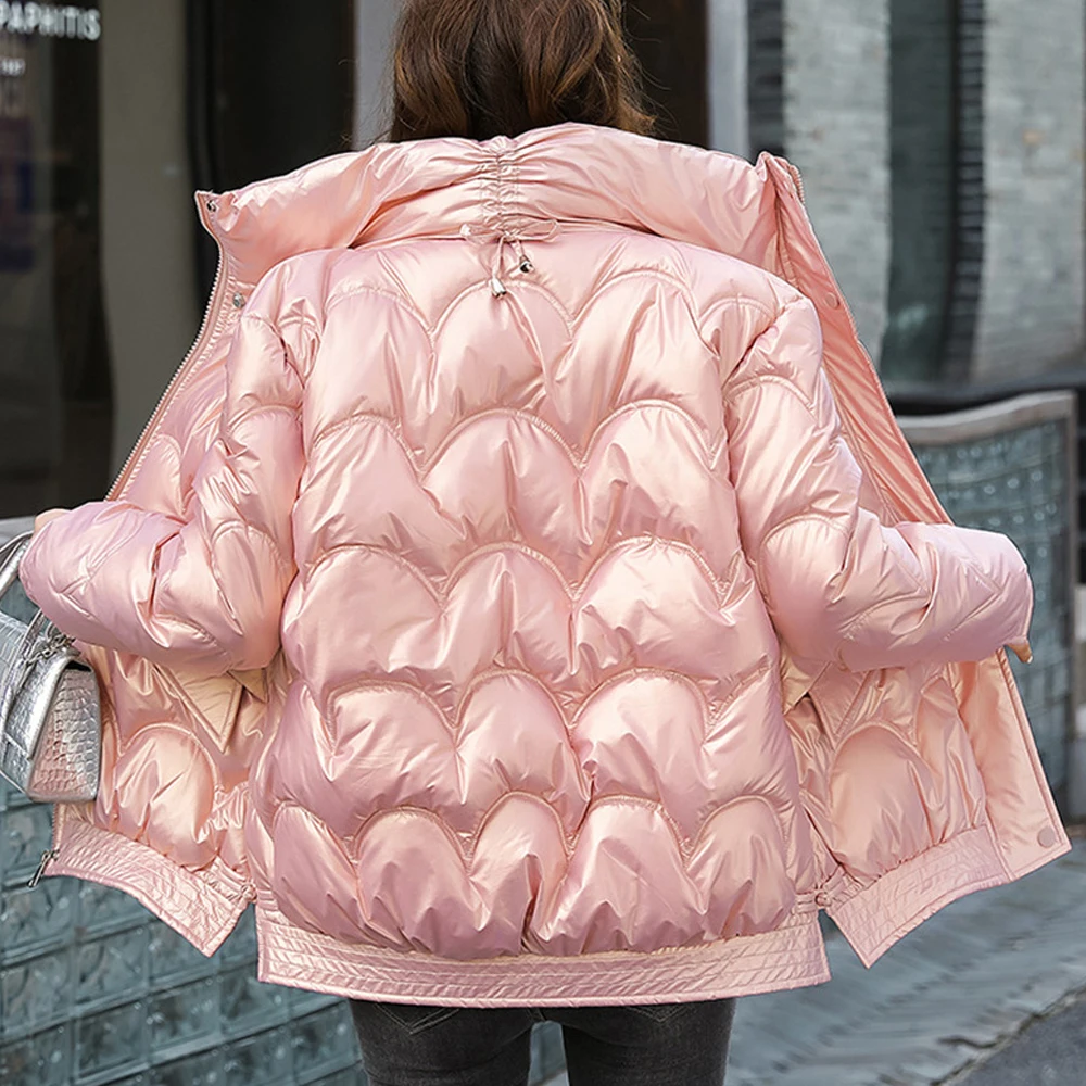 WQJGR Winter Jacket Women Parkas Full Sleeve Thick Oversize Cotton Korean Style Female 2021 Coat Stand Up Collar